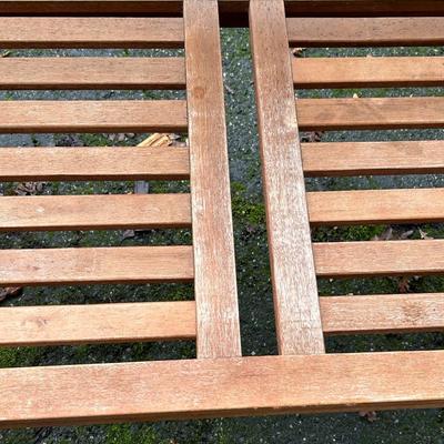 Wooden bench as seen