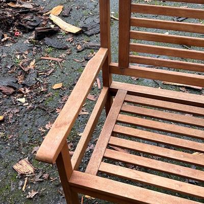 Wooden bench as seen