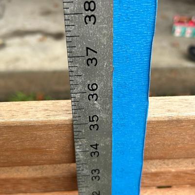 Wooden bench as seen