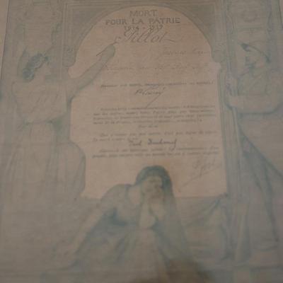 French WW1 Memorabilia from 1914 Mort Pour La Patrie War Remembrance