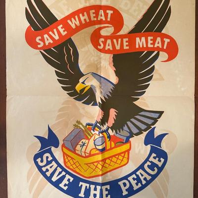 Vintage Paper Poster Printed in 1947.