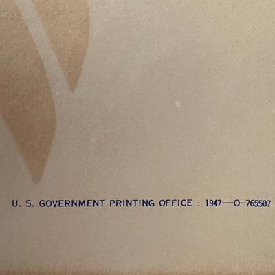 Vintage Paper Poster Printed in 1947.