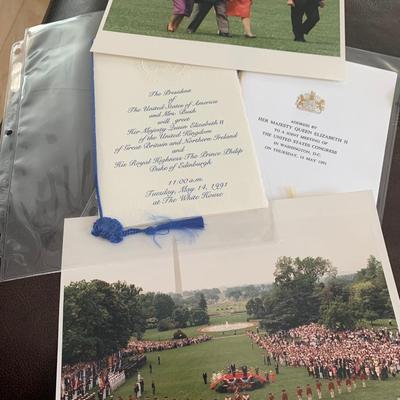 1991 Queen Elizabeth Visit Invitations and Official White House Photos