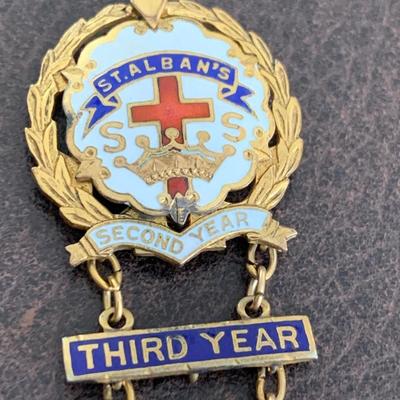 School Pins Sterling & Gold Plated St Albans / AHS