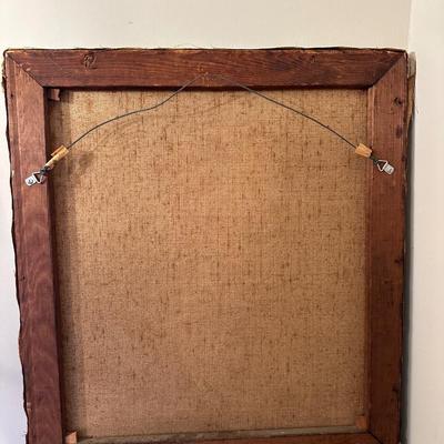 Antique Oil Canvas of Navy Soldier