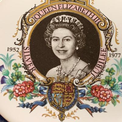 Queen Elizabeth Silver Jubilee Porcelain Mounted