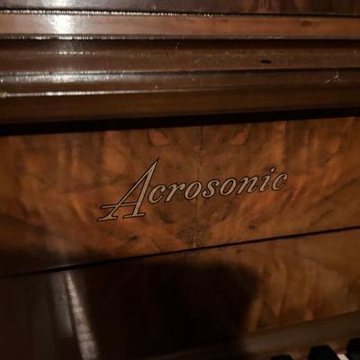 Baldwin Acrosonic Classic Upright Piano Satin Walnut. No bench