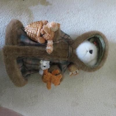 Teddybears and Rabbit Stuffed Animal Lot of 4 Animals and 2 Doll Chairs.