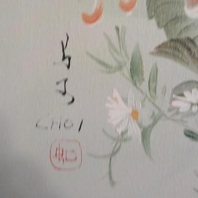 " Chinese Wlid Flowers" by Choi. Original Oil painting.