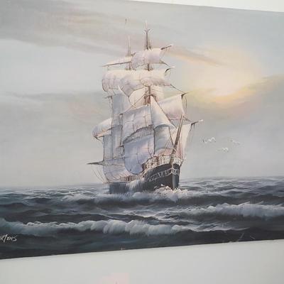 ' Traditions under Sail" by Martens. Original Oil on Canvas.