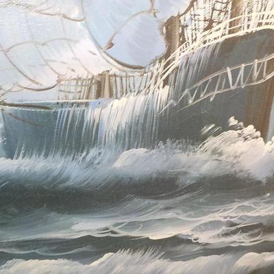' Traditions under Sail" by Martens. Original Oil on Canvas.