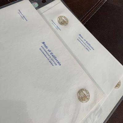 1967 Governor Ronald Reagan Inaugural Invite & Office Letterhead