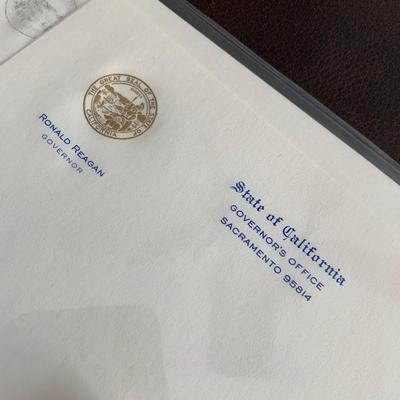 1967 Governor Ronald Reagan Inaugural Invite & Office Letterhead