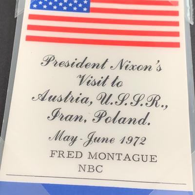1972 Press Pass Nixon Eastern Europe Visit NBC Fred Montague