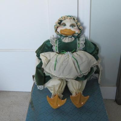 Unique Vintage Girl Duck Doll w/ Dress Porcelain Legs & Head - 89 of 750 - Carolyn Ann Leary