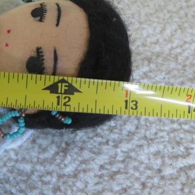 Vintage Moscow Russian Souvenir Doll Traditional Dress Blinking Eyes 1980s