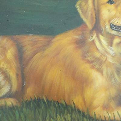 " Mans Best Friend"' original oil 1960's.