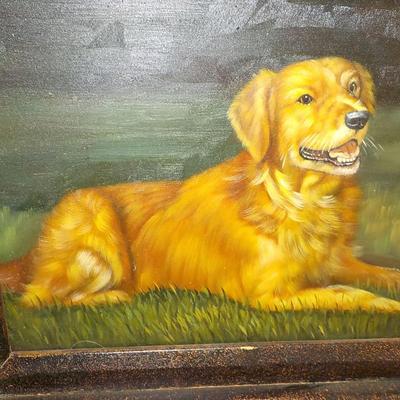 " Mans Best Friend"' original oil 1960's.