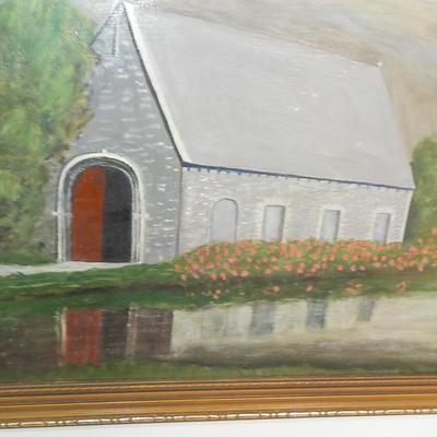 Vermont Countryside 1890, original oil painting, signed.