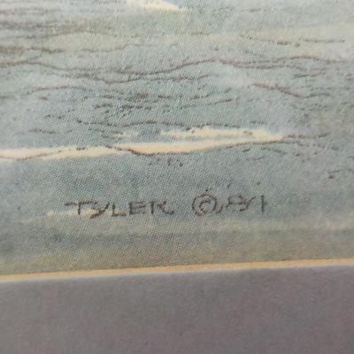 Maine Light house, original water color by Tylek
