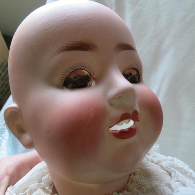 22" PORZELLANFABRIK BURGGRUB 769 5 GERMANY DOLL - Antique Original - as seen- human hair wig