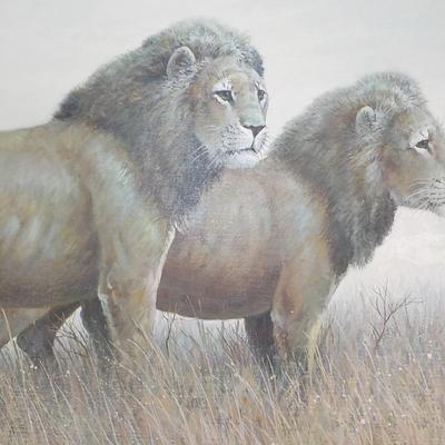 " Kings of the Jungle", Original oil on Canvas. by