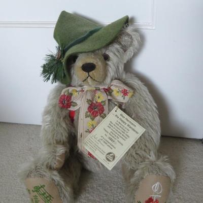 VINTAGE HERMANN LIMITED EDITION HAPPY WANDERER MOHAIR BEAR 16" TALL