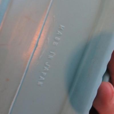 Vintage Mechanical Easter Fuzzy Ducks In A Blue Plastic Basket Windup Japan