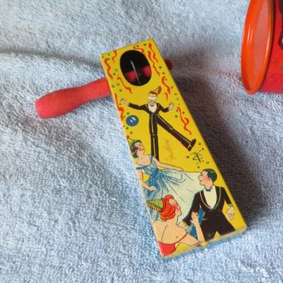 lot of 3 Vintage Noisemakers from the 1940's and 1950's