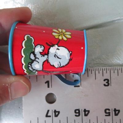 Ohio Art Tin Toy Cat 6 Piece Dish Set, Cups, Saucers, Plate and Pot with box