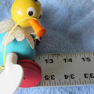 Vintage Fisher Price Wooden Ducks Pull Toy Mama Duck & 3 Babies Quacky Family Great Adventures Antiques Great Adventures Antiques