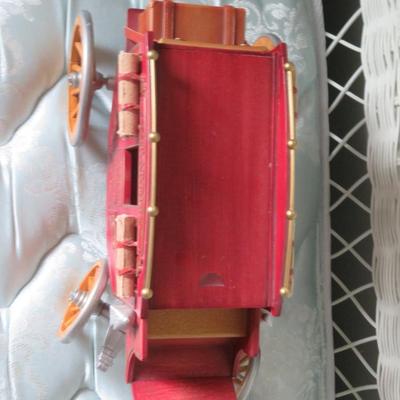 Vintage D Ghirardelli & Sons Chocolate Co Red Gold Stage Coach Wagon