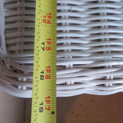 White Wicker Chest Of Drawers Dresser With Oval Mirror by Lexington