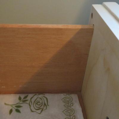 White Wicker Chest Of Drawers Dresser With Oval Mirror by Lexington