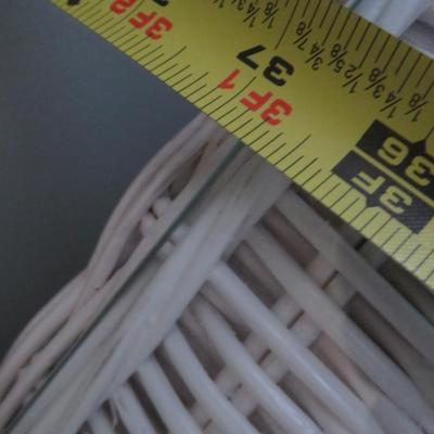 White Wicker Chest Of Drawers Dresser With Oval Mirror by Lexington