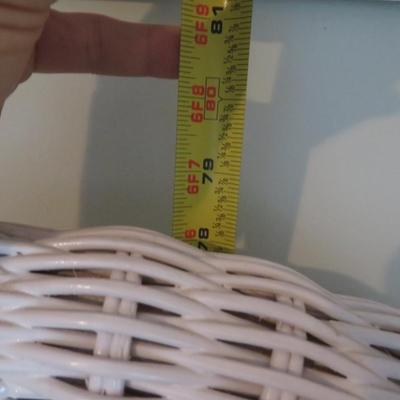 White Wicker Chest Of Drawers Dresser With Oval Mirror by Lexington