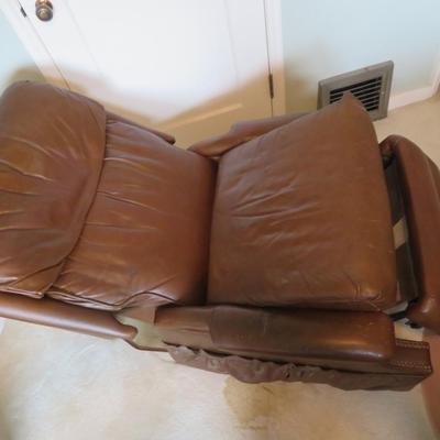 Faux Leather Recliner - As Seen - Sold As Is