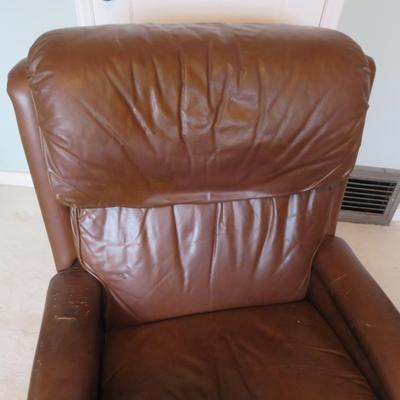 Faux Leather Recliner - As Seen - Sold As Is