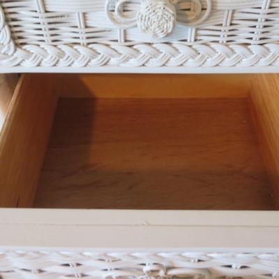 Henry link Lexington - White Wicker Six Drawer Dresser -