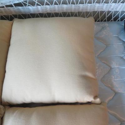 Lot of Four Yellow Pillows / Cushions.