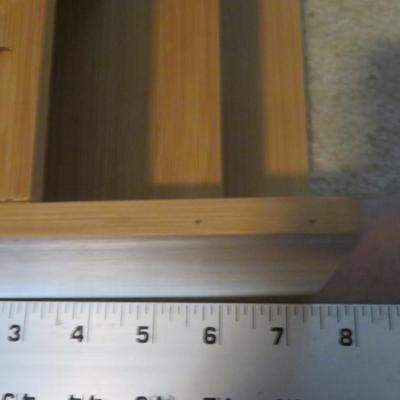 Wood Desk Organizer with Drawer - Bill Mail Storage Organizer and Sorter for Storage, Countertop and Office (Natural Wood)