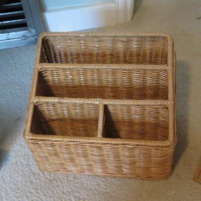 Wood Desk Organizer with Drawer - Bill Mail Storage Organizer and Sorter for Storage, Countertop and Office (Natural Wood)