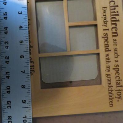 Wooden Grandchildren Picture Frame 8 x 10 Holds 4 Photos