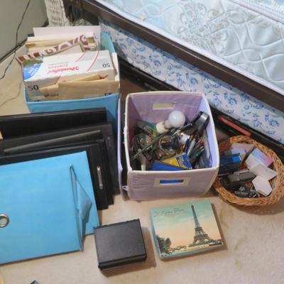 Stationary / Large Desk Top Lot Includes, sticky pads, staples, and staplers, tape, hanging folder for file cabinet, padded, mailing ÃŸr...