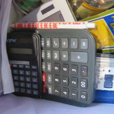 Stationary / Large Desk Top Lot Includes, sticky pads, staples, and staplers, tape, hanging folder for file cabinet, padded, mailing ÃŸr...