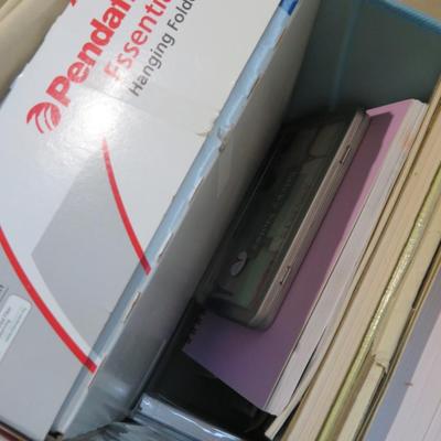 Stationary / Large Desk Top Lot Includes, sticky pads, staples, and staplers, tape, hanging folder for file cabinet, padded, mailing ÃŸr...