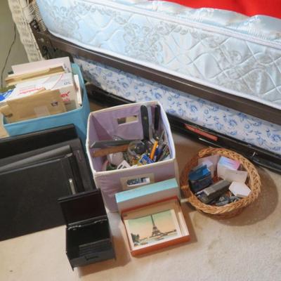 Stationary / Large Desk Top Lot Includes, sticky pads, staples, and staplers, tape, hanging folder for file cabinet, padded, mailing ÃŸr...