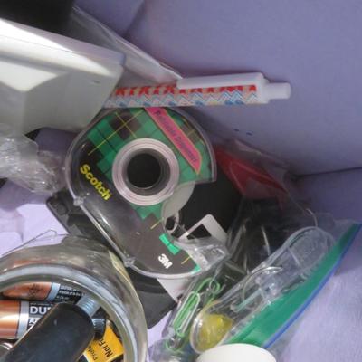 Stationary / Large Desk Top Lot Includes, sticky pads, staples, and staplers, tape, hanging folder for file cabinet, padded, mailing ÃŸr...