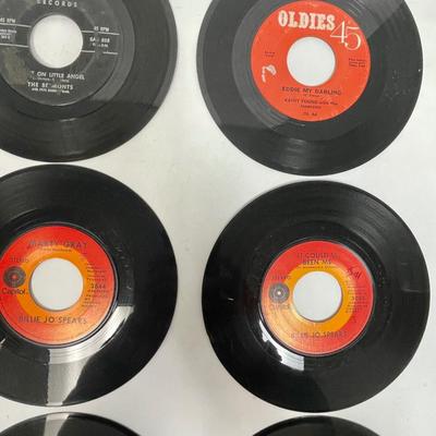 Vintage Vinyl 45's Lot #2 - many artists, many labels - Billie Jo Spears, Bobby Rydell, The Beumonts, etc