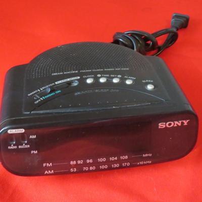 Vintage Sony Dream Machine Alarm Clock Radio Retro 90s Black FM/AM Bedside Electronic Digital Display Model ICF-C212 Modern Decor